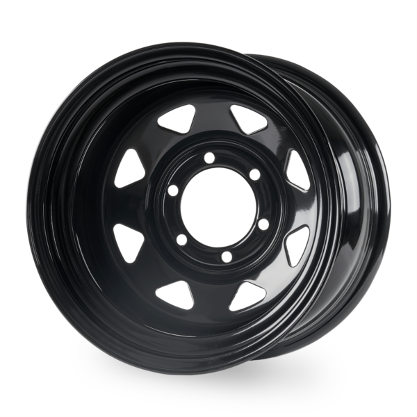 Tuff Torque 8 Spoke Steel Wheel 16&quot; x 10&quot; ET-32 Black