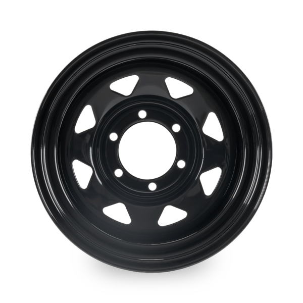 Tuff Torque 8 Spoke Steel Wheel 16&quot; x 10&quot; ET-32 Black