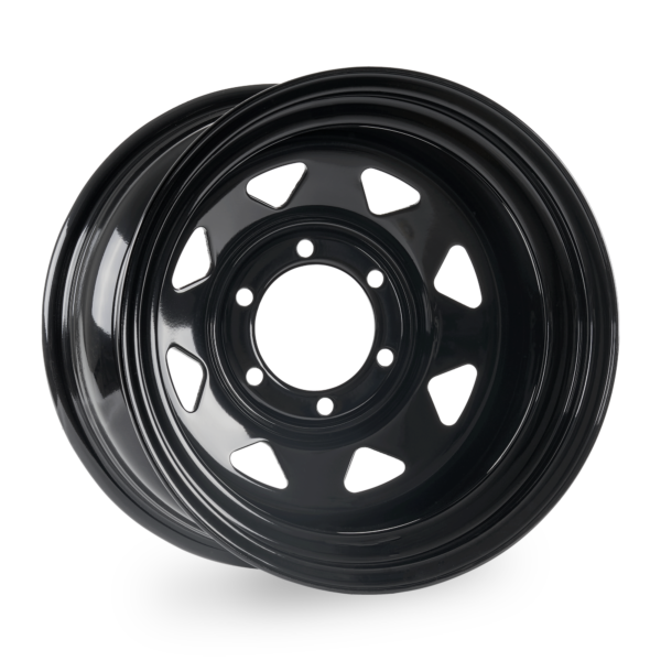 Tuff Torque 8 Spoke Steel Wheel 16&quot; x 10&quot; ET-32 Black