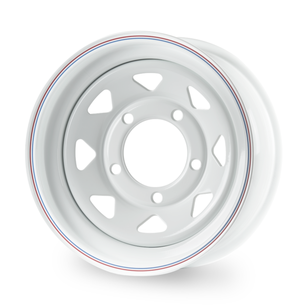 Tuff Torque 8 Spoke Steel Wheel 15&quot; x 7&quot; ET0 White