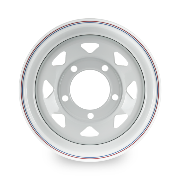 Tuff Torque 8 Spoke Steel Wheel 16&quot; x 7&quot; ET0 White