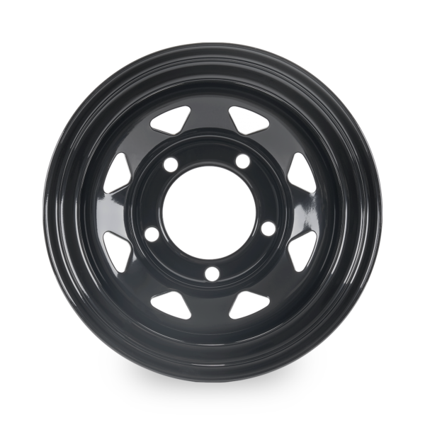 Tuff Torque 8 Spoke Steel Wheel 16&quot; x 8&quot; ET-35 Black