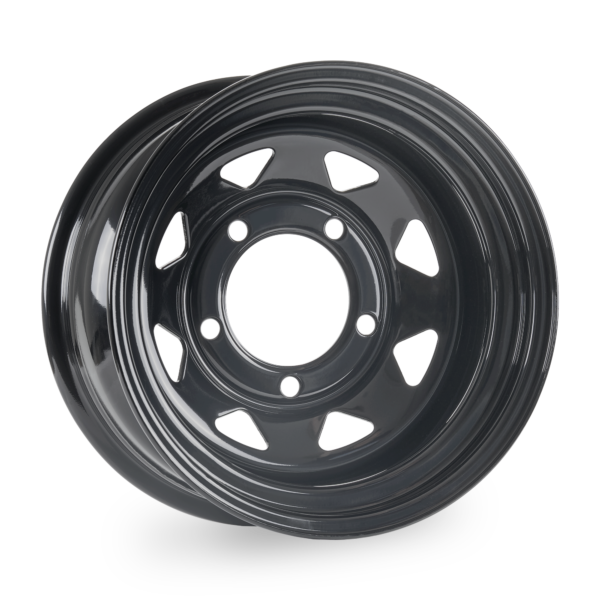 Tuff Torque 8 Spoke Steel Wheel 16&quot; x 8&quot; ET-35 Black