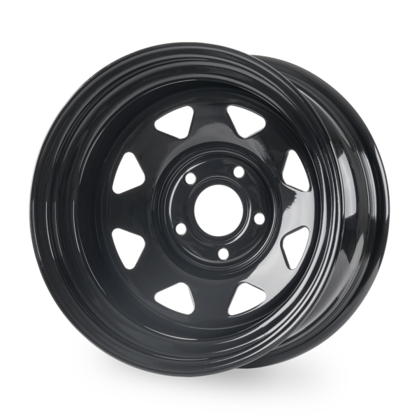 Tuff Torque 8 Spoke Steel Wheel 16&quot; x 8&quot; ET-35 Black