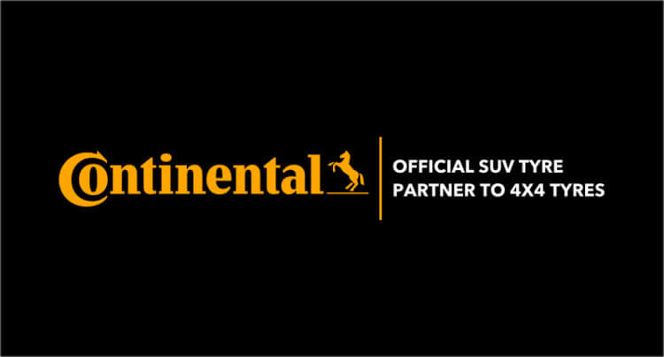 Continental Tyres official partner logo on black background