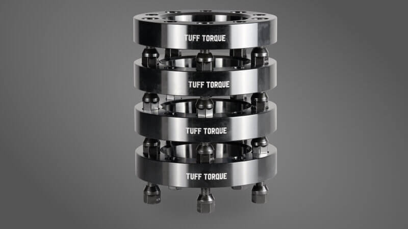 A set of premium wheel spacers, made from durable materials, for improved vehicle performance and appearance