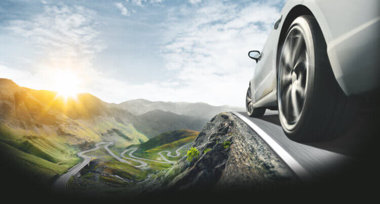 Continental Cross Contact LX Sport tyre on car moving down highway