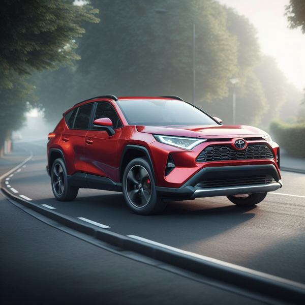 Toyota Rav-4 driving down a UK road sat on Toyota Rav-4 Tyres