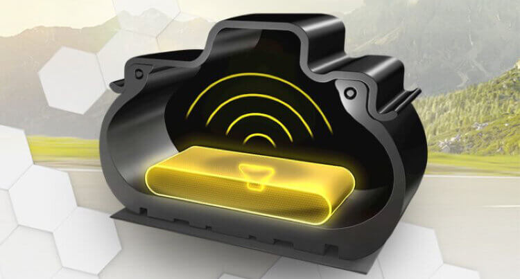 Pirelli Scorpion Winter 2 noise cancelling graphic showing noise cancelling