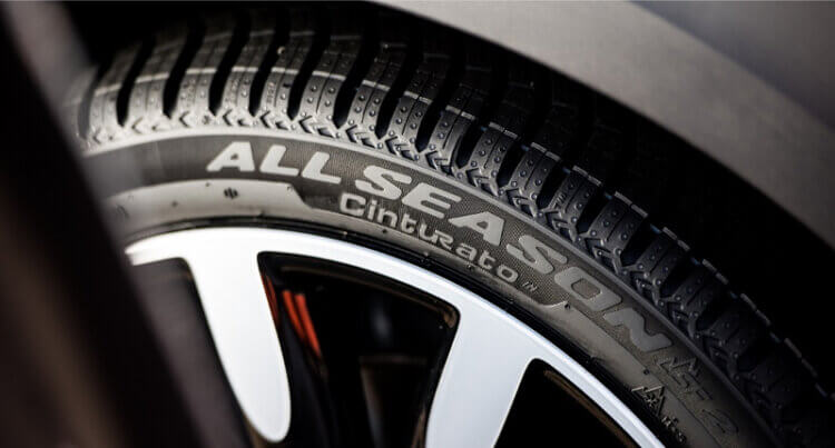 A Pirelli all season tyres close up shot of Pirelli tyres