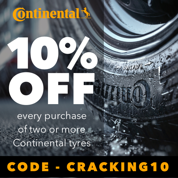 Continental tyres promo code CRACKING10 tyre in the wet image