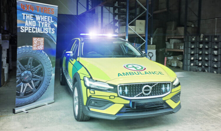 North East Immediate Care Enhanced a emergency vehicles with it flashing light son ready for on road off road capabilities