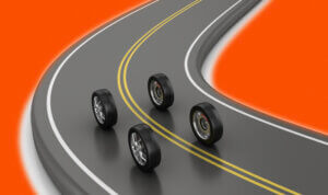 replace tyres in pairs showing All Four graphic on road