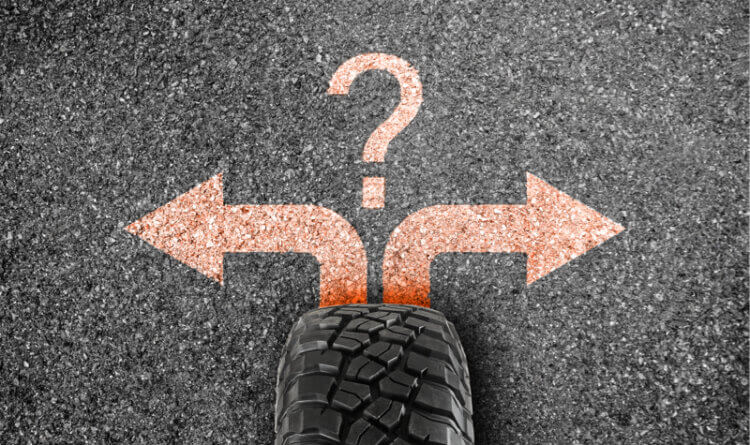 A tyre and arrows to illustrate Tyre Types Making the Right Choice