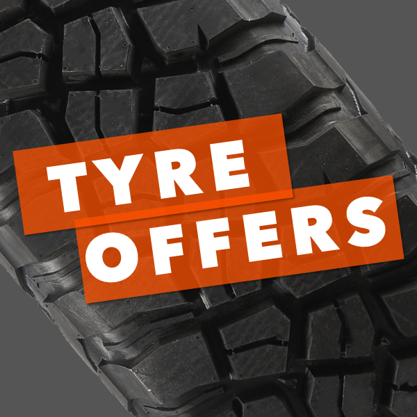 A graphic showcasing offers on tyres