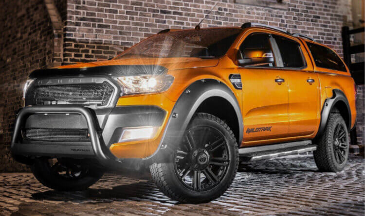 A Ford Ranger showing Steel vs Alloy Wheels to demonstrate Lightweight alloys