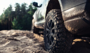 'What are all terrain tyres?' an example of them on a truck