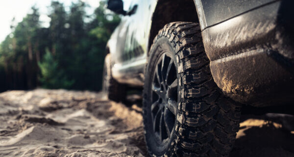 'What are all terrain tyres?' an example of them on a truck