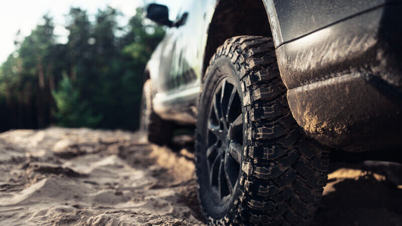 'What are all terrain tyres?' an example of them on a truck