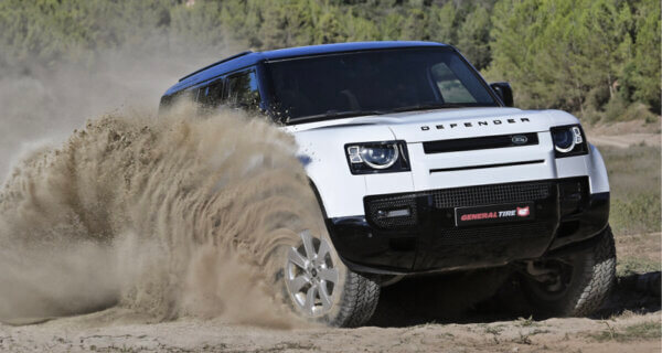 Land Rover fitted with General Grabber AT3 all-terrain tyres