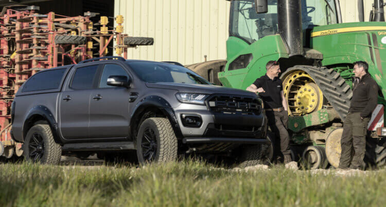A Ford sat on General Tyres to illustrate General Tires All-Terrain