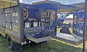 A land rover defender converted for Veterans in Action