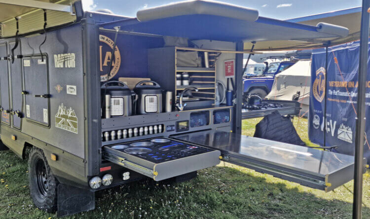 A land rover defender converted for Veterans in Action