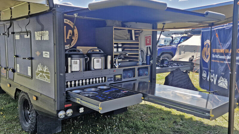 A land rover defender converted for Veterans in Action