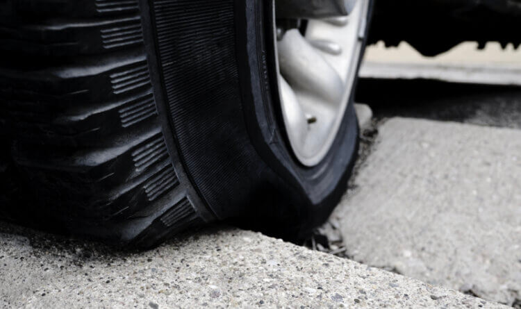 A Slow Leak showing Signs it's time to replace your tyres