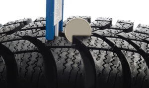 A measure of Tread Depth showing Signs it's time to replace your 4x4 tyres