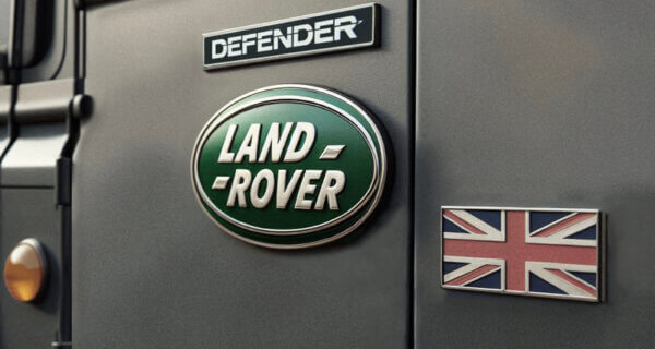 A Land Rover Badge to show we stock Land Rover Wheels to fit Land Rover Defender