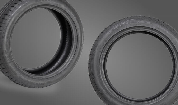 Two product shots showing the Recommended Goodyear SUV Tyre: Goodyear EfficientGrip SUV