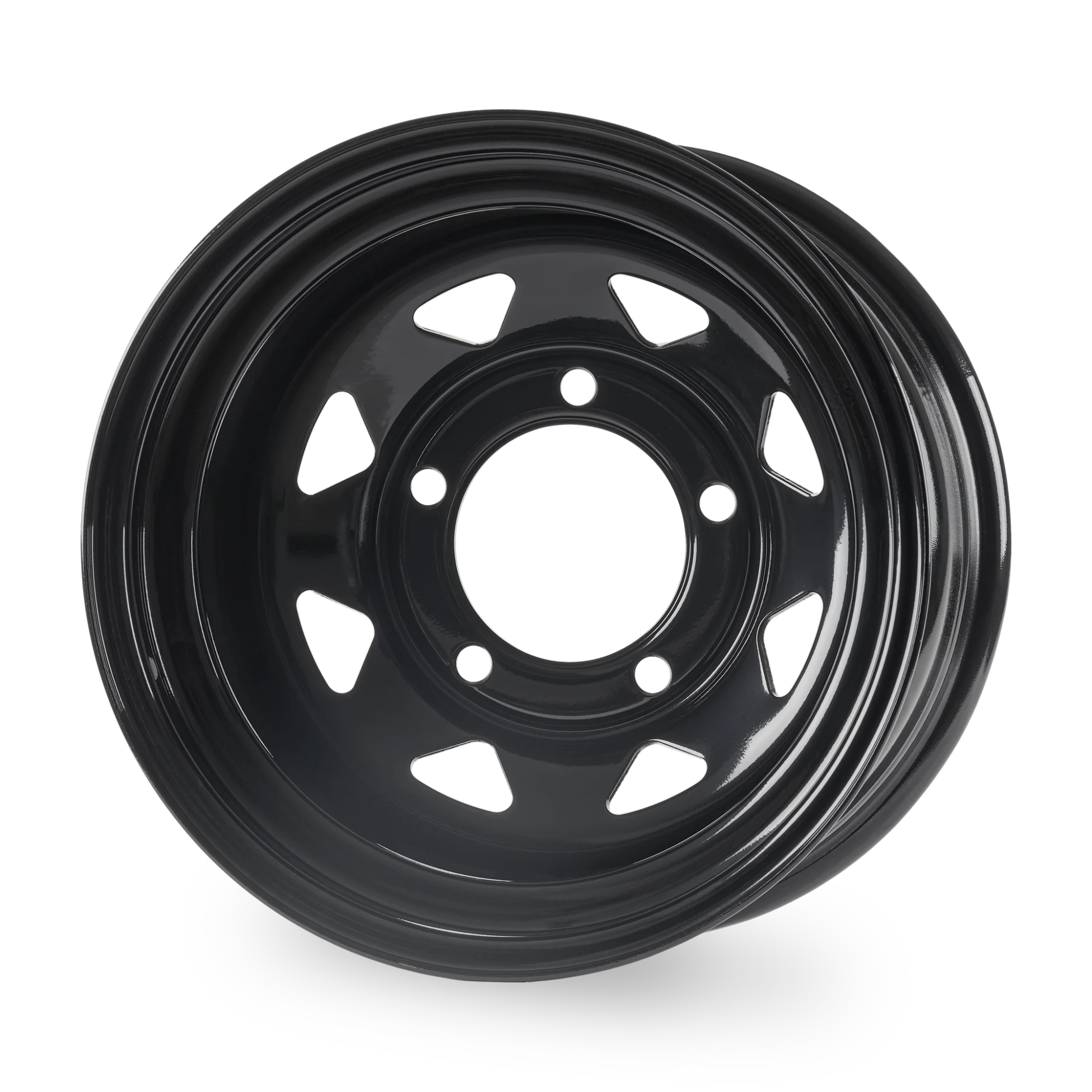 Tuff Torque 8 Spoke Steel Wheel 16" x 10" ET-32 Black - Image 2
