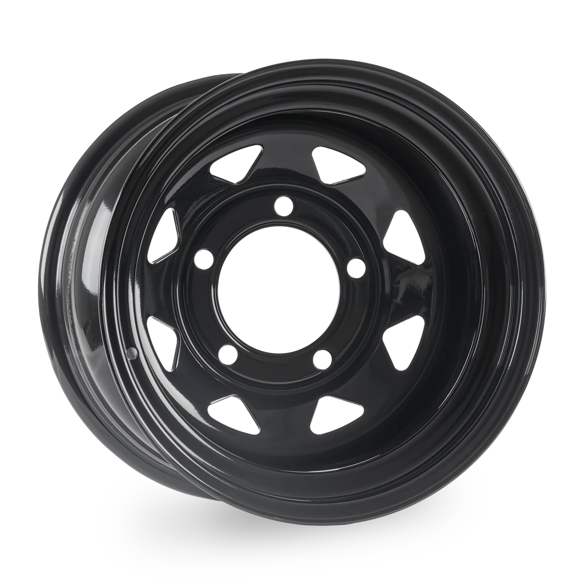 Tuff Torque 8 Spoke Steel Wheel 16" x 10" ET-32 Black - Image 2