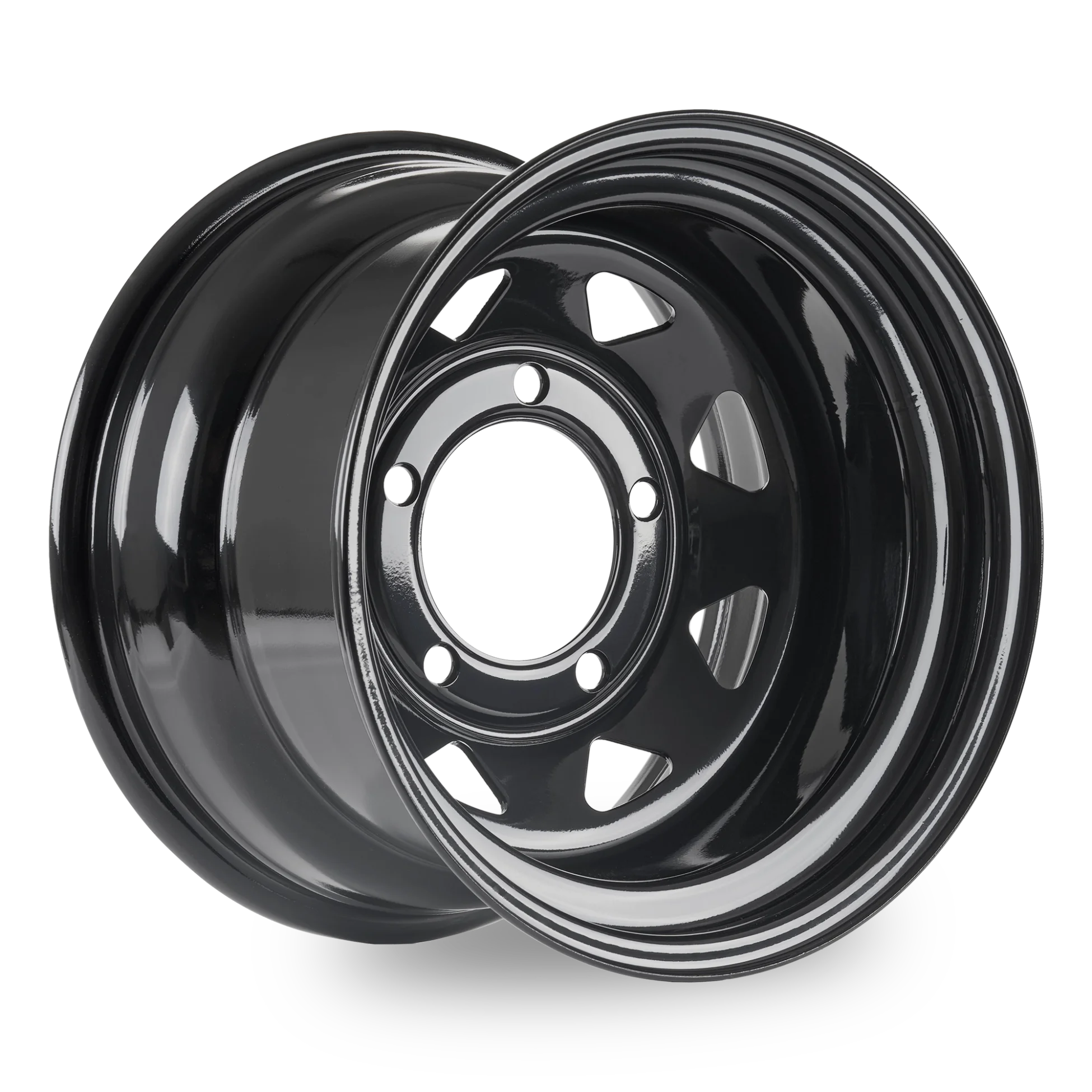 Tuff Torque 8 Spoke Steel Wheel 16" x 10" ET-32 Black - Image 2