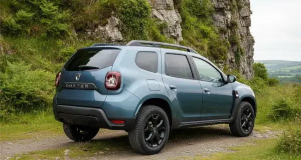 The back end of a Dacia Duster to show off its Dacia Duster Wheels