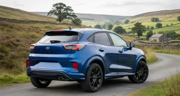 The back end of a Ford Puma to show off its Ford Puma Wheels
