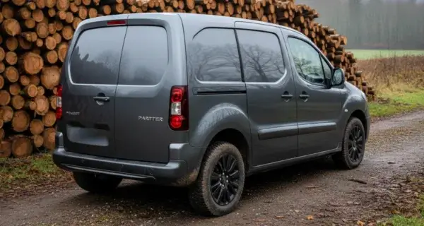 The back end of a Peugeot Partner to show off its Peugeot Partner Wheels
