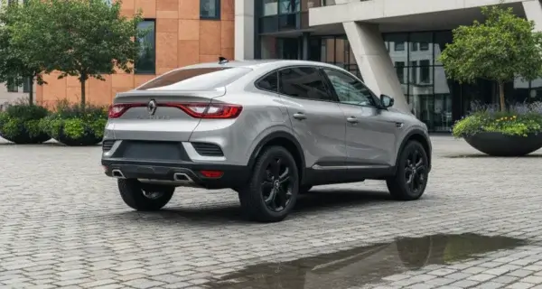 Rear view of a Renault Arkana parked outdoors