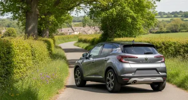 Renault Captur photographed from the rear