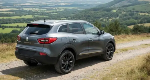 Rear three-quarter view of a Renault Kadjar