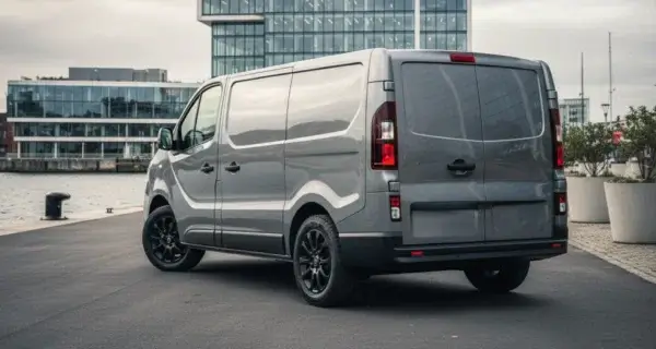 Renault Trafic van outside a commercial building
