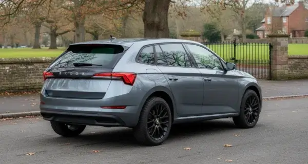 Skoda Scala hatchback parked roadside