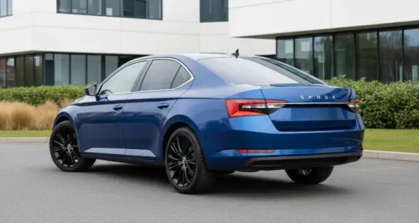 Skoda Superb saloon rear angle