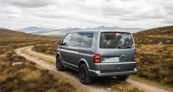 The back end of a T6 Transporter to show off its T6 Transporter wheels