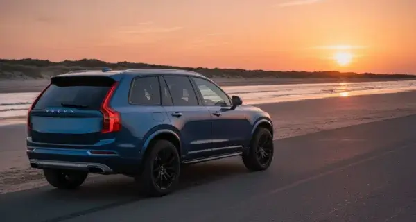The back end of a Volvo XC90 to show off its Volvo XC90 wheels