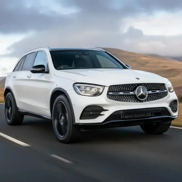 Mercedes Benz GLC driving down a road sat on Mercedes Benz GLC Class tyres