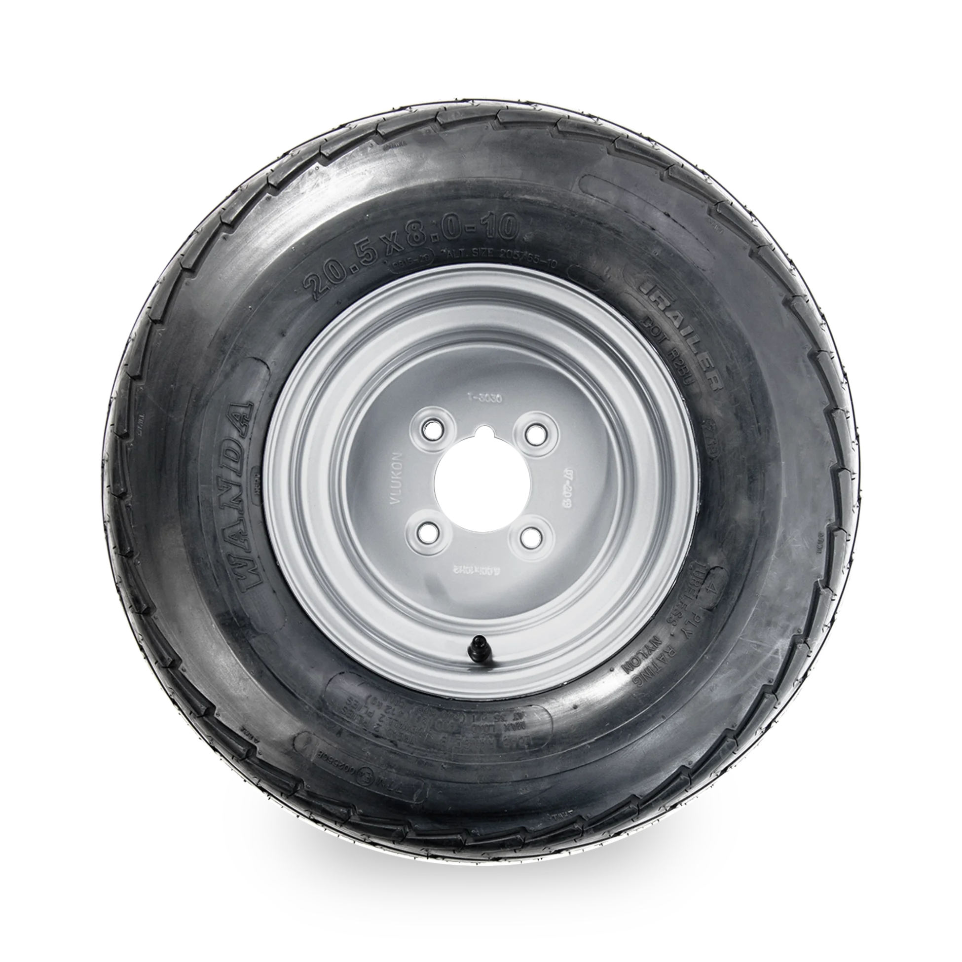 10" Trailer Wheel & Tyre - 4 Stud, 20.5x8.0-10 4pr 77M - Image 2