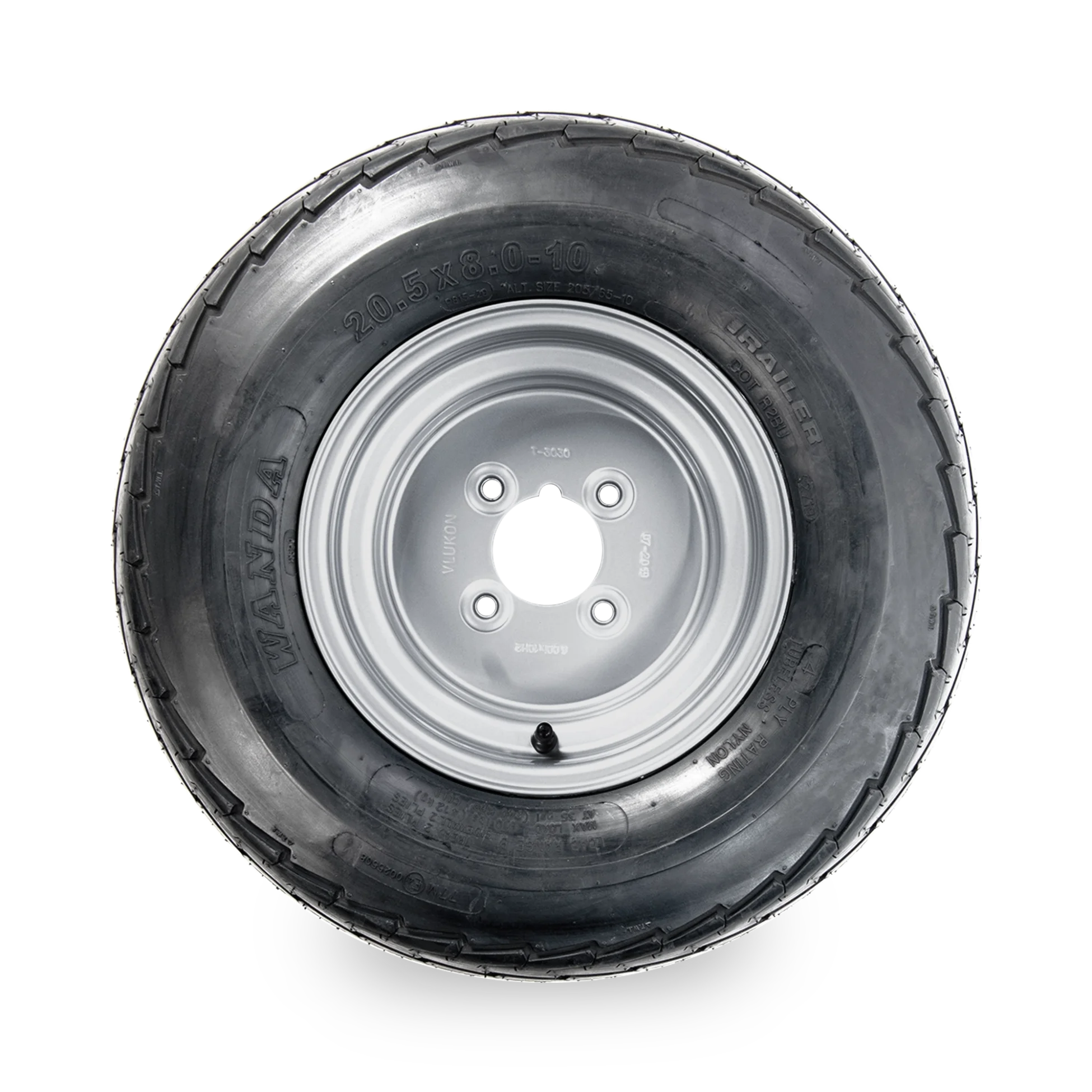 10" Trailer Wheel & Tyre - 4 Stud, 20.5x8.0-10 4pr 77M - Image 2