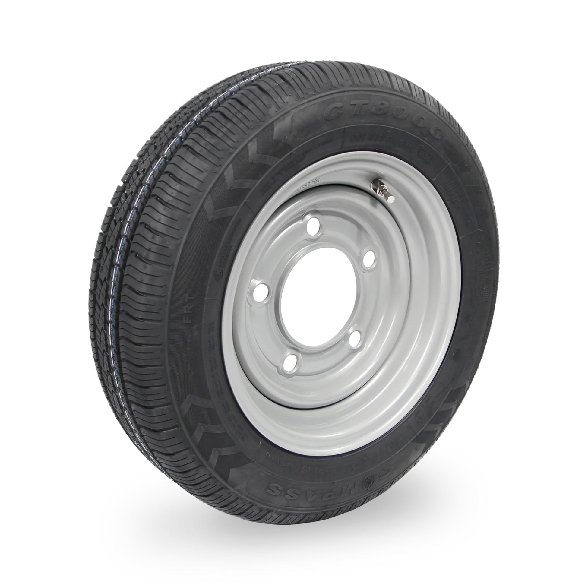 12" Trailer Wheel & Tyre - 5 Stud, 155/70R12 104/102N - Image 2